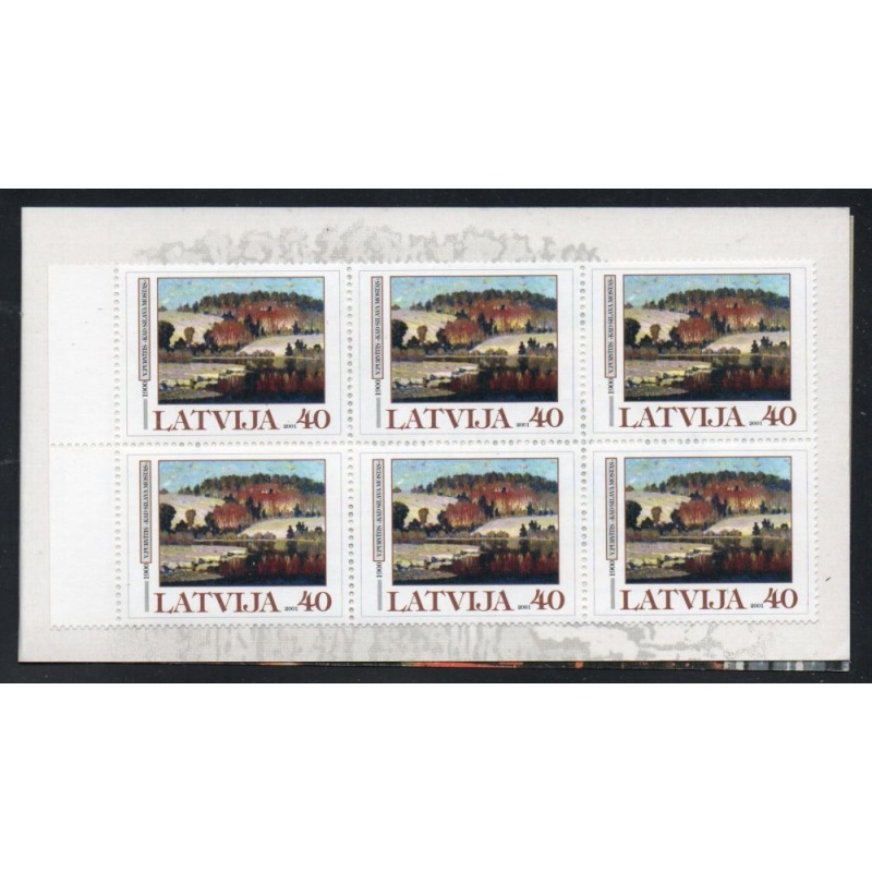 Latvia 523 2001 Purvitis paintings Berliner 2001 stamp booklet mint NH