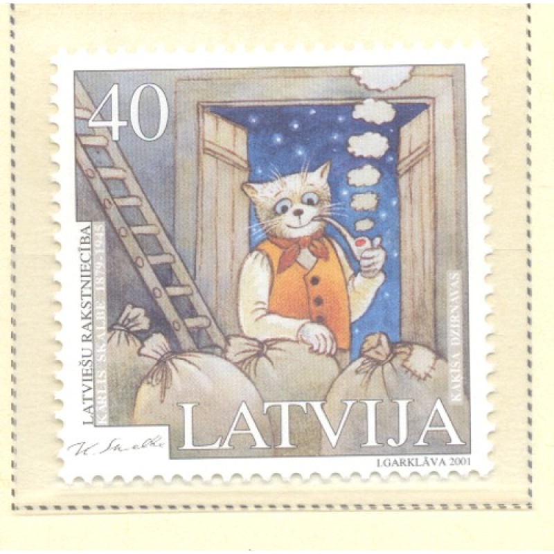 Latvia Sc 532  2001 Karlis Skalbe, Writer, stamp mint NH