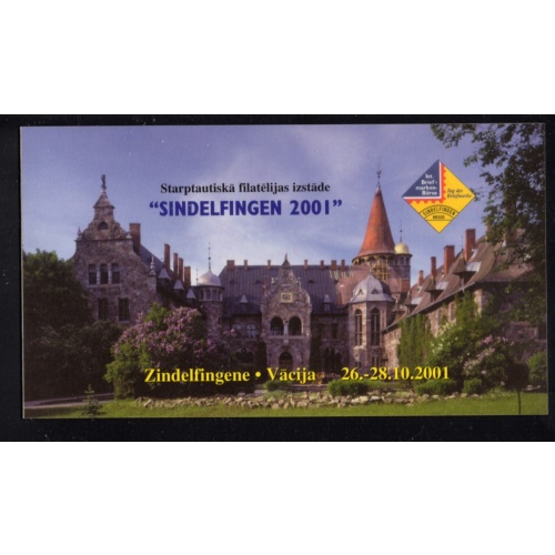 Latvia Sc 536 2001 Cesvaines Palace Sindlefingen Stamp Show stamp booklet mint NH