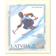 Latvia Sc 547 2002 ParaOlympics stamp mint NH