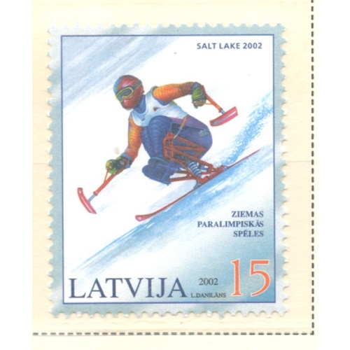 Latvia Sc 547 2002 ParaOlympics stamp mint NH
