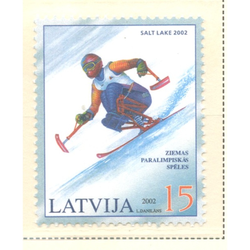 Latvia Sc 547 2002 ParaOlympics stamp mint NH