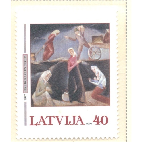 Latvia Sc 548 2002 Kazaks Painting stamp mint NH