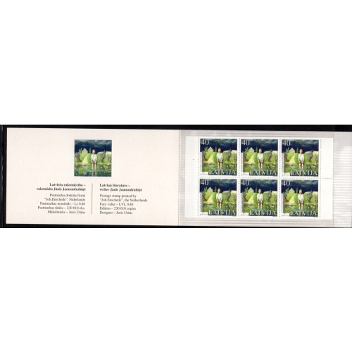 Latvia Sc 553 2001 Jaunsudrabins PHILAKOREA 2001 Stamp Show stamp booklet mint NH