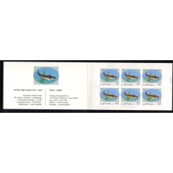 Latvia Sc 556 2002 Fish AMPHILEX 2002 Stamp Show stamp booklet mint NH