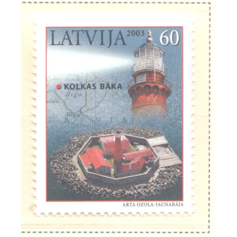 Latvia Sc 572 2003 Kolkas Lighthouse stamp mint NH