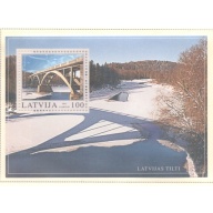 Latvia Sc 574 2003  Gauja River Bridge stamp sheet mint NH