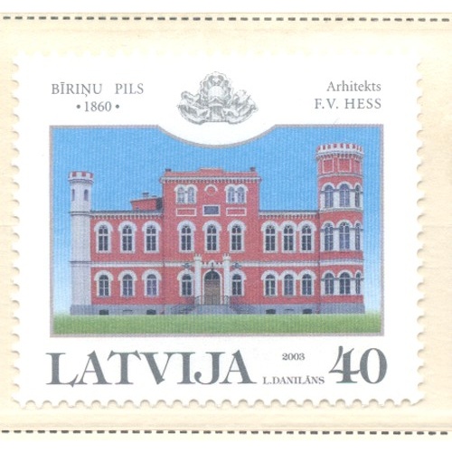 Latvia Sc 578 2003 Birini Palace stamp mint NH
