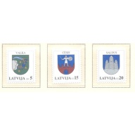 Latvia Sc 585-587 2004  Coats of Arms stamp set mint NH