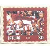 Latvia Sc 591 2004 Ice Hockey Championships stamp mint NH