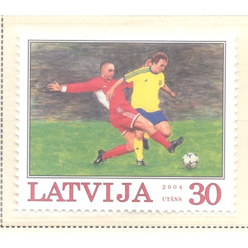 Latvia Sc 595 2004 Soccer Championships stamp mint NH