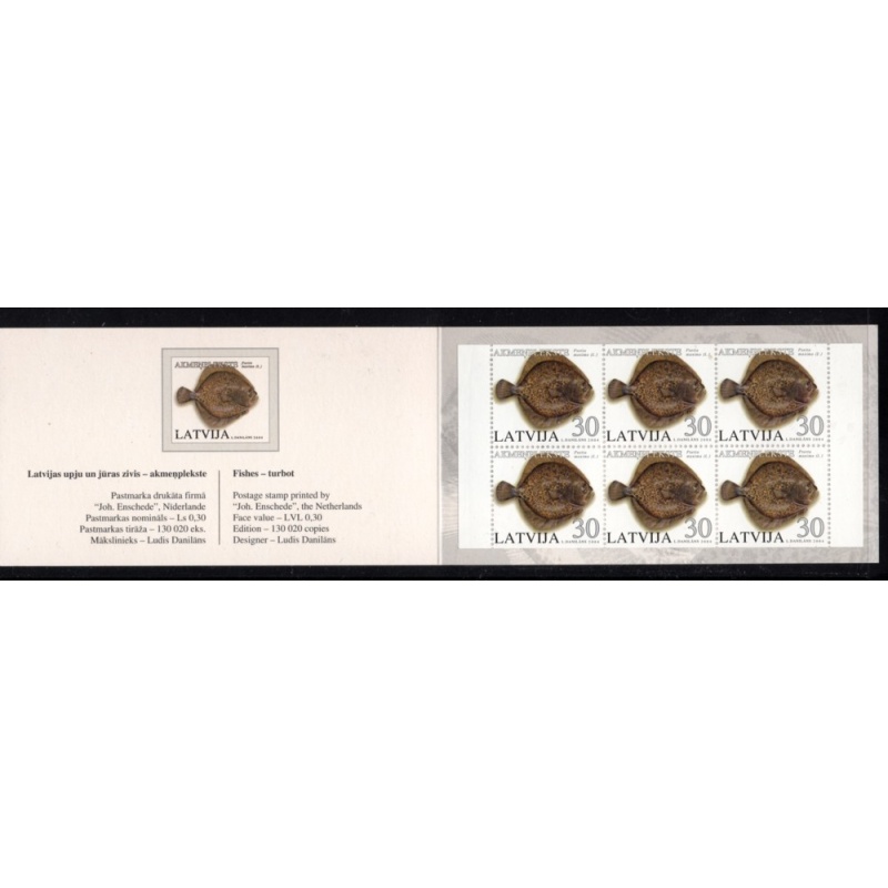 Latvia Sc 597 2004 Fish Paris Stamp Show stamp booklet mint NH