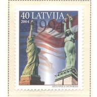 Latvia Sc 598 2004 Visit of President Clinton stamp mint NH