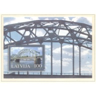Latvia Sc 599 2004 Dzelzcela Bridge stamp sheet mint NH
