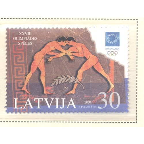 Latvia Sc 600 2004 Olympics stamp mint NH
