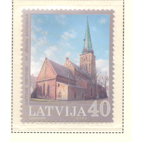 Latvia Sc 601 2004 St Jacob's Cathedral stamp mint NH