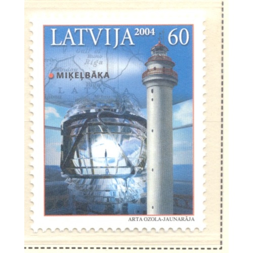 Latvia Sc 602 2004 Mikelbaka Lighthouse stamp mint NH