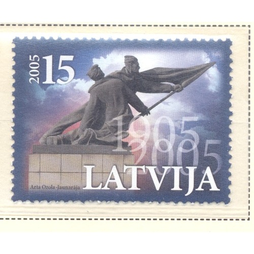 Latvia Sc 608 2005 1905 Revolution Annversary stamp mint NH