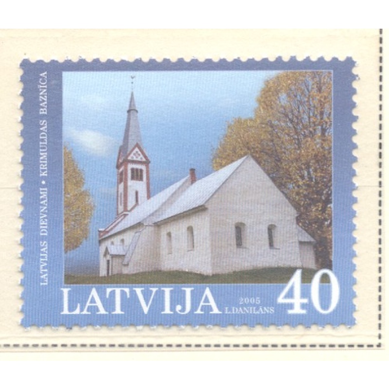 Latvia Sc 614 2005 Krimuldas Church stamp mint NH