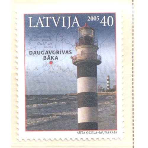 Latvia Sc 626 2005 Dagavgrivas Lighthouse stamp mint NH