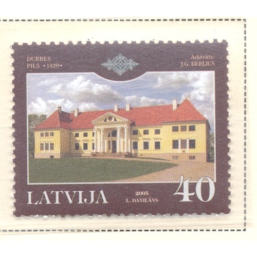 Latvia Sc 628 2005 Durbes Castle stamp mint NH
