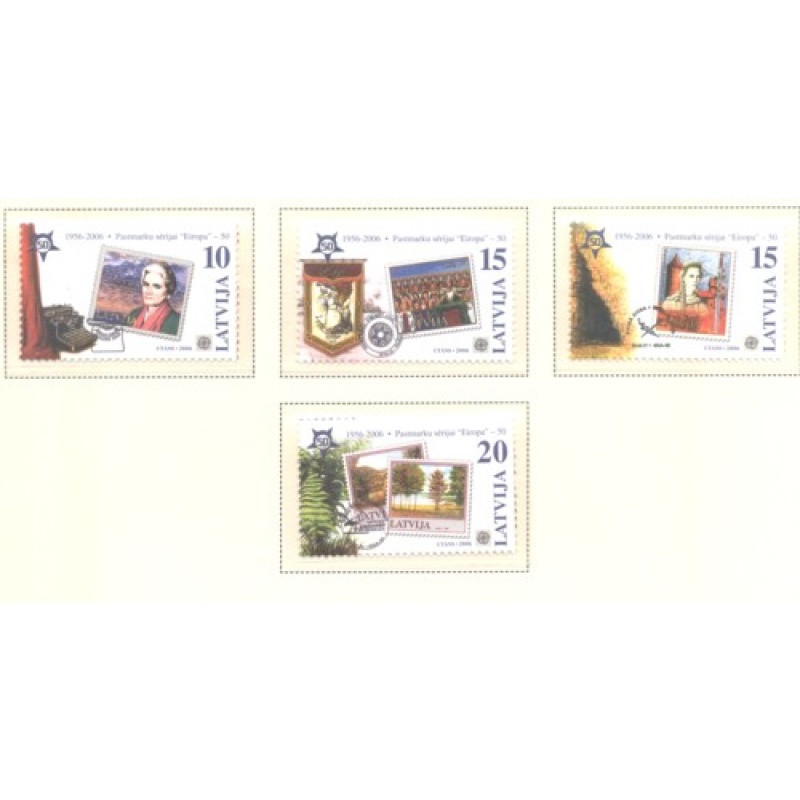 Latvia Sc 633-36 2006 50th Anniversary Europa stamp set  mint NH