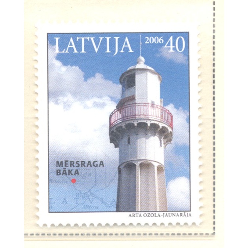 Latvia Sc 662 2006 Mersraga Lighthouse mint NH