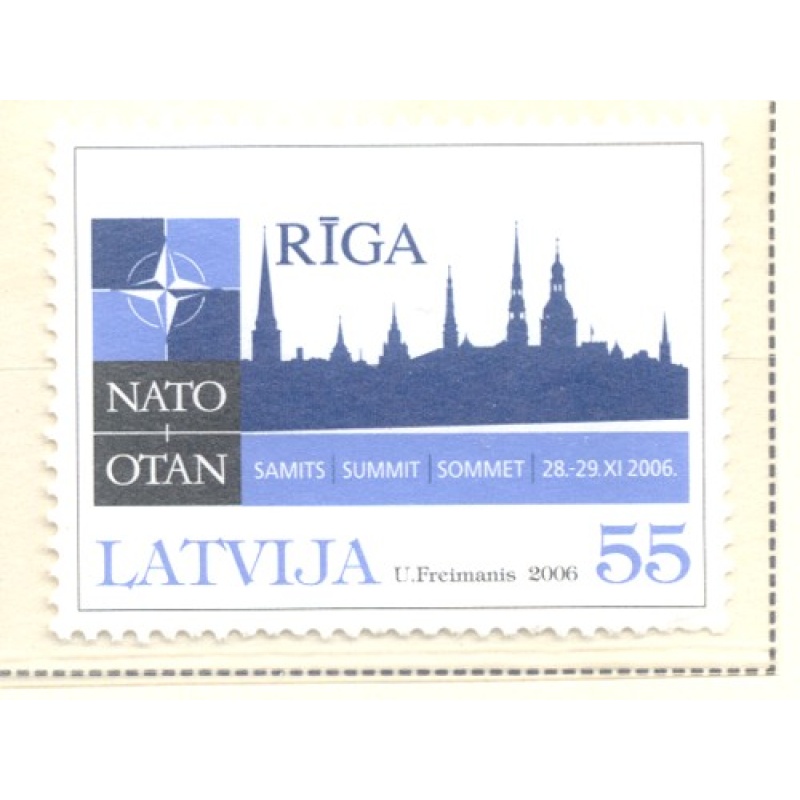 Latvia Sc 663 2006  NATO Summit in Riga stamp mint NH
