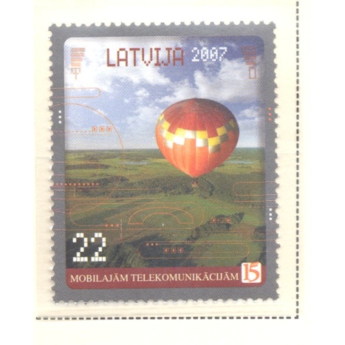 Latvia Sc 669 2007 Telecommunications  stamp mint NH