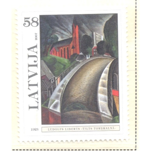 Latvia Sc 673 2007 Liberts Painting  stamp mint NH