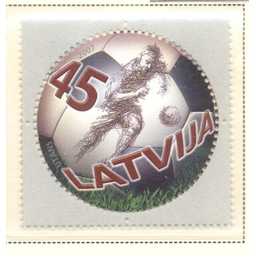 Latvia Sc 686 2007 Organized Soccer Centennial stamp mint NH
