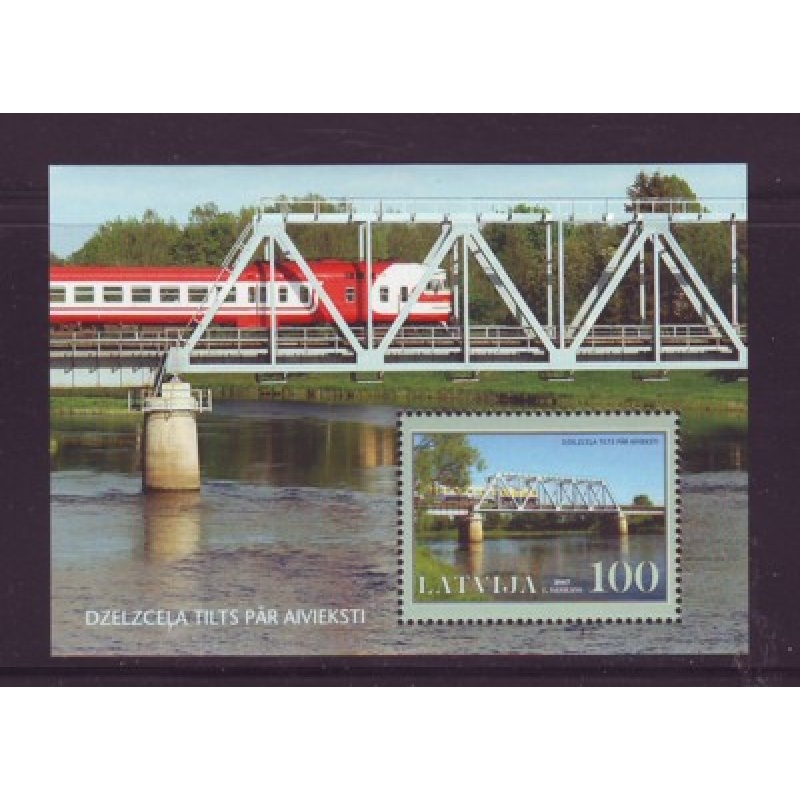 Latvia Sc 687 2007  Aivieksti Railway Bridge stamp sheet mint NH