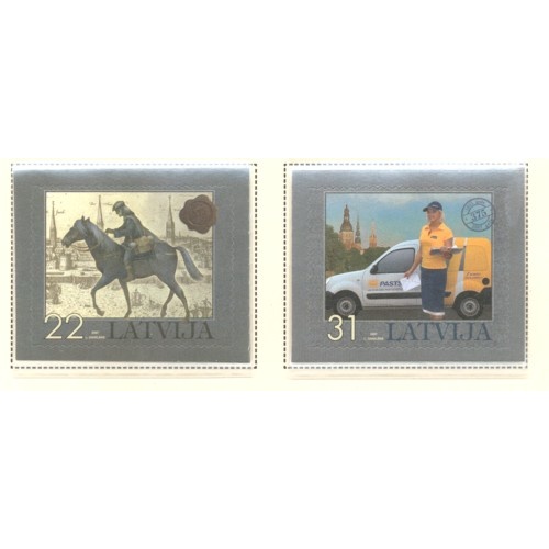 Latvia Sc 688-689 2007  375th Anniversary Latvia Post stamp set mint NH