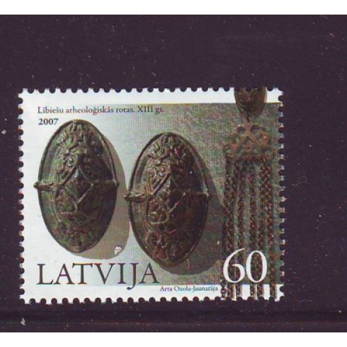 Latvia Sc 690 2007  13th Century Decorations stamp mint NH