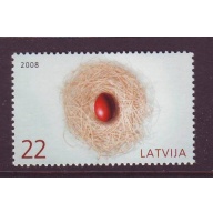 Latvia Sc 699 2008 Easter stamp mint NH