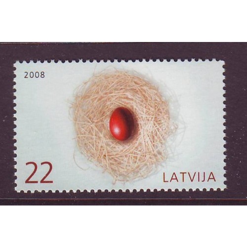 Latvia Sc 699 2008 Easter stamp mint NH