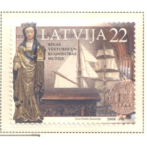 Latvia Sc 712 2008 Riga Museum Foundations stamp mint NH