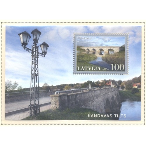 Latvia Sc 717 2008 Kandavas Bridge stamp sheet mint NH
