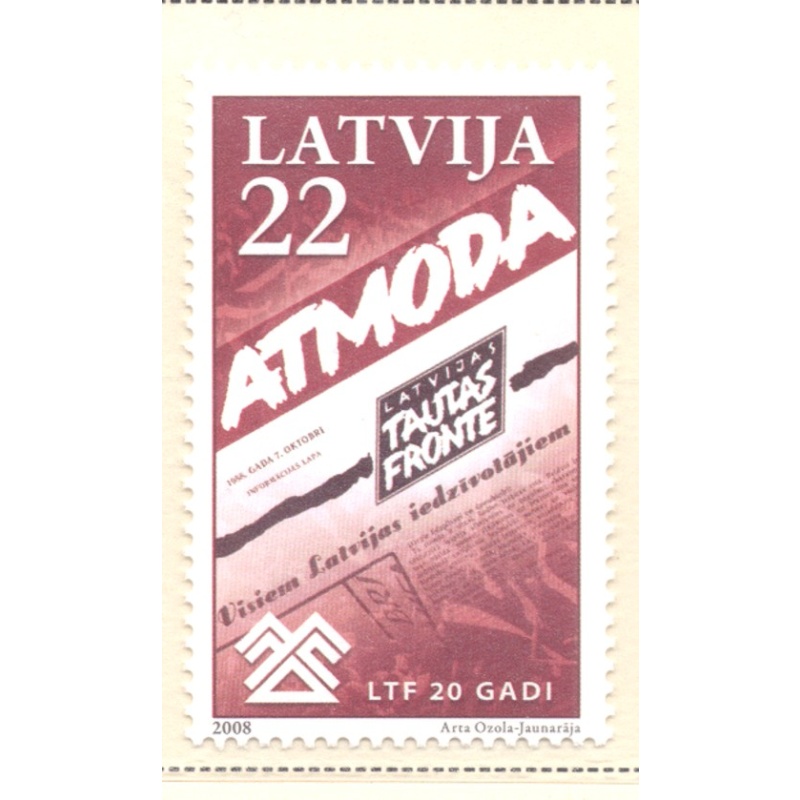 Latvia Sc 718 2008 Tautas Fronte Newspaper stamp sheet mint NH