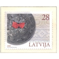 Latvia Sc 722 2008 Plate Bow Tablecloth stamp mint NH