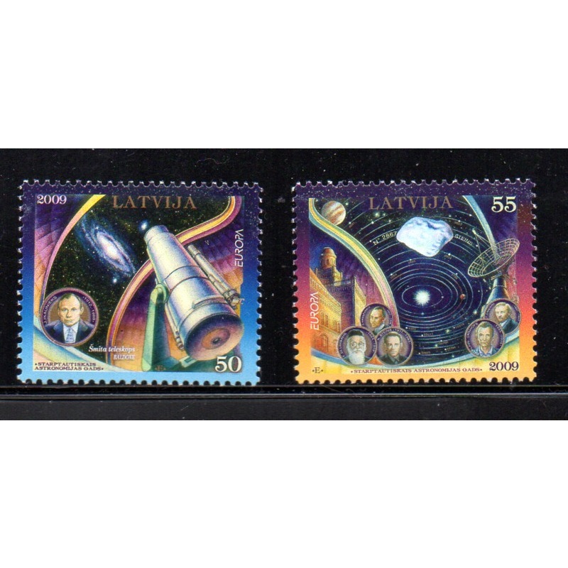 Latvia Sc 732-733 2009 Europa, Astronomy, stamp set mint NH