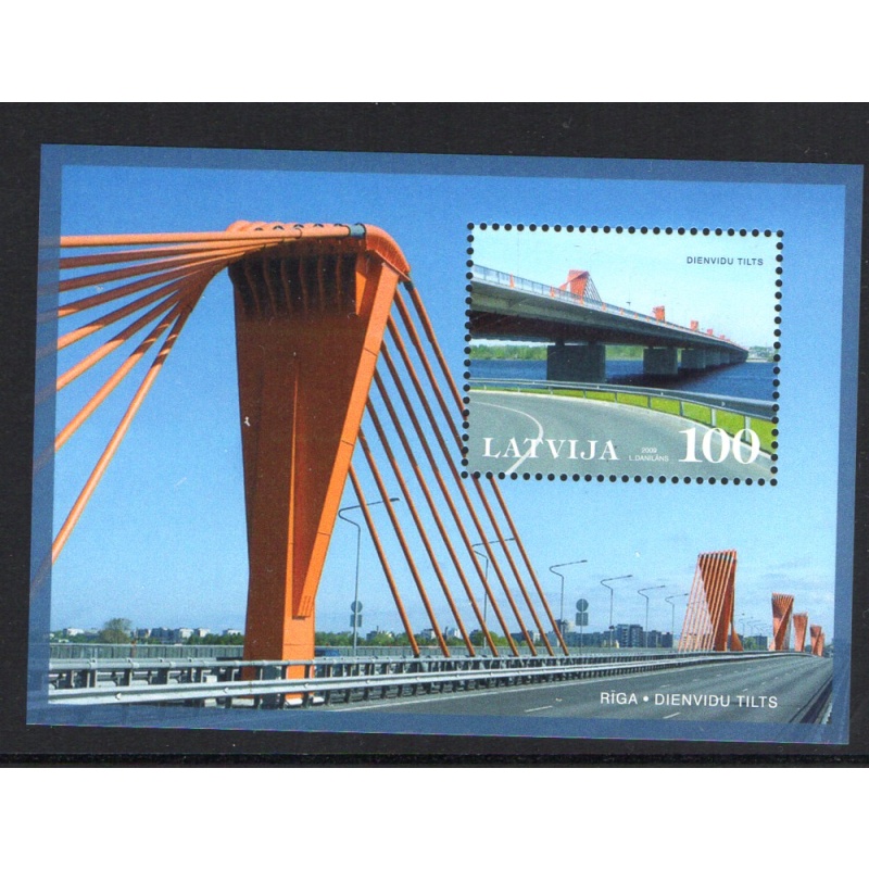 Latvia Sc 741 2009 Dienvidu Bridge, Riga, stamp  sheet mint NH