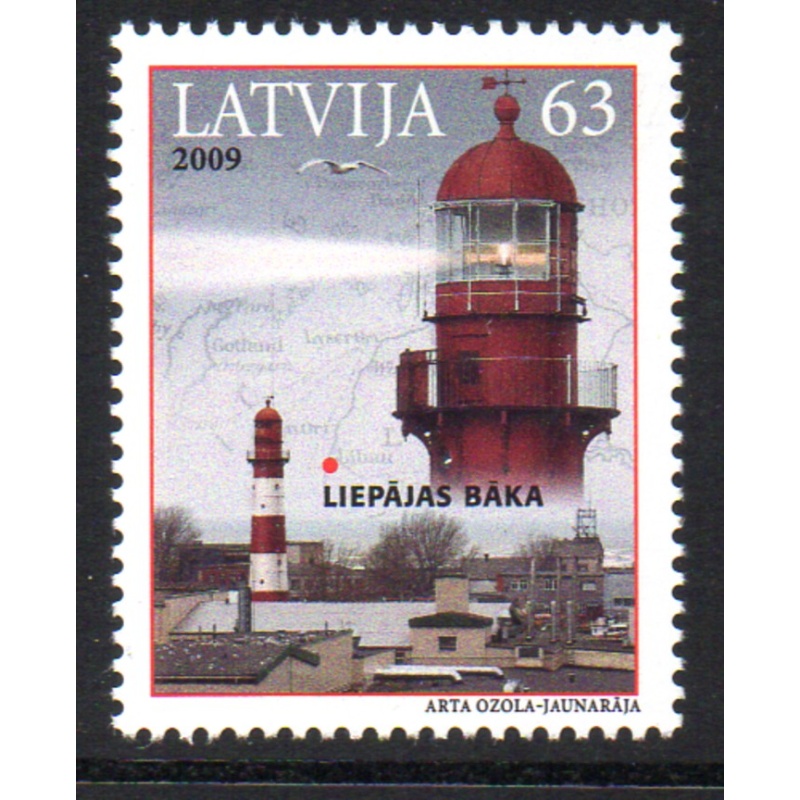 Latvia Sc 746 2009 Liepaja Lighthouse stamp mint NH