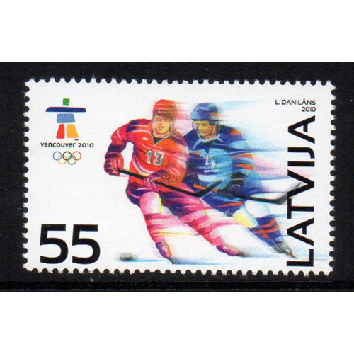 Latvia Sc 756 2010 Vancouver Winter Olympics stamp mint NH