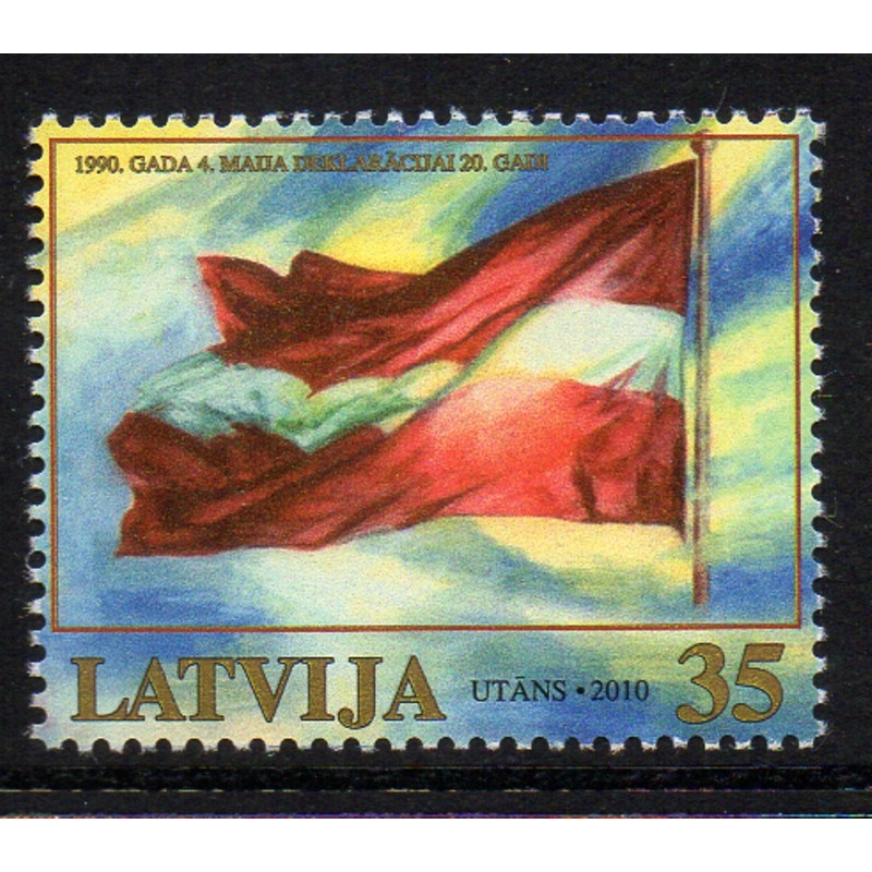 Latvia Sc 761 2010 May 4 Declaration Anniversary stamp mint NH