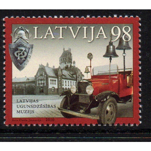 Latvia Sc 762 2010 Fire Fighting Museum stamp mint NH