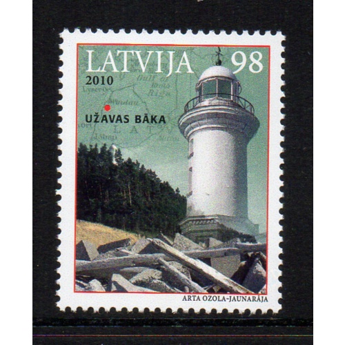 Latvia Sc 769 2010 Uzavas Lighthouse stamp mint NH