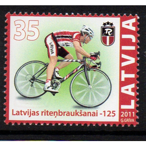 Latvia Sc 788 2011 Cycling Federation stamp mint NH