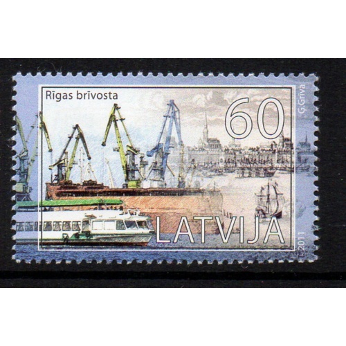 Latvia Sc 789 2011 Port of Riga stamp mint NH