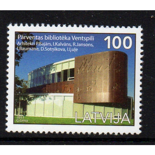 Latvia Sc 792 2011 Parventa Library, Ventspils, stamp mint NH